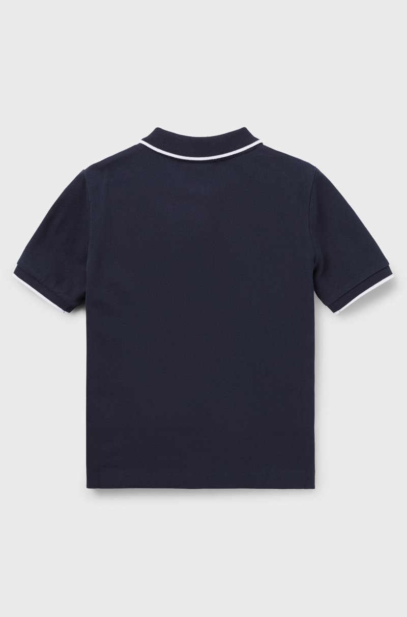 Hugo Boss Polo de piqué de algodón con logo estampado para niños Solo queda un día