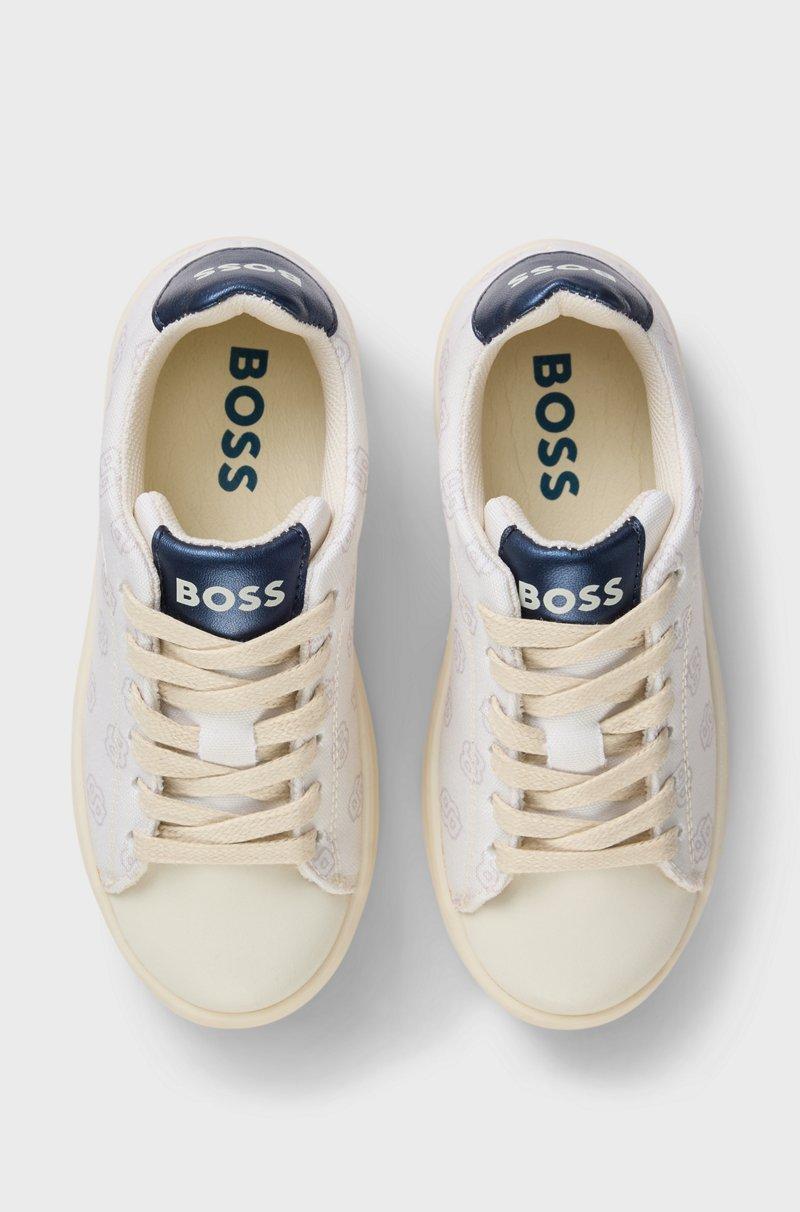 Hugo Boss Deportivas para niños con monograma y piel sintética Superdescuento
