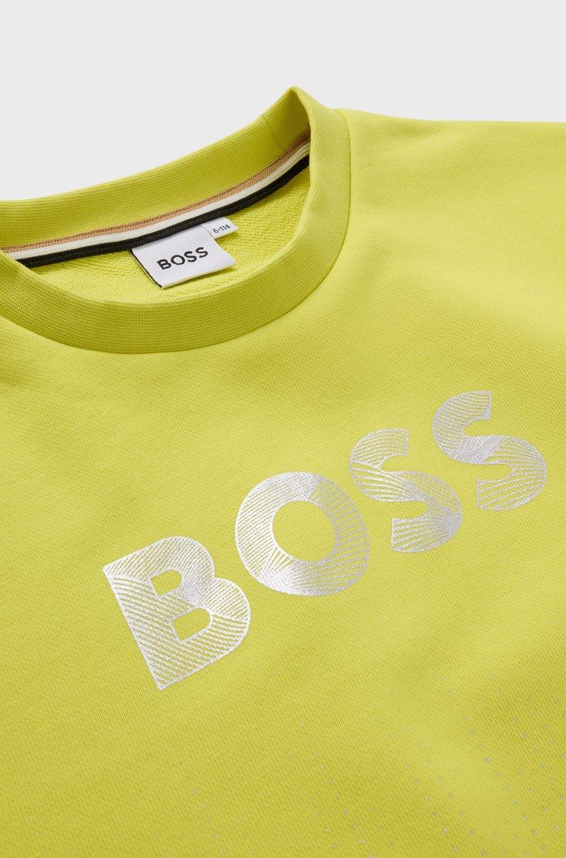 Hugo Boss Sudadera para niños en forro de algodón con logo de diseño Grandes descuentos