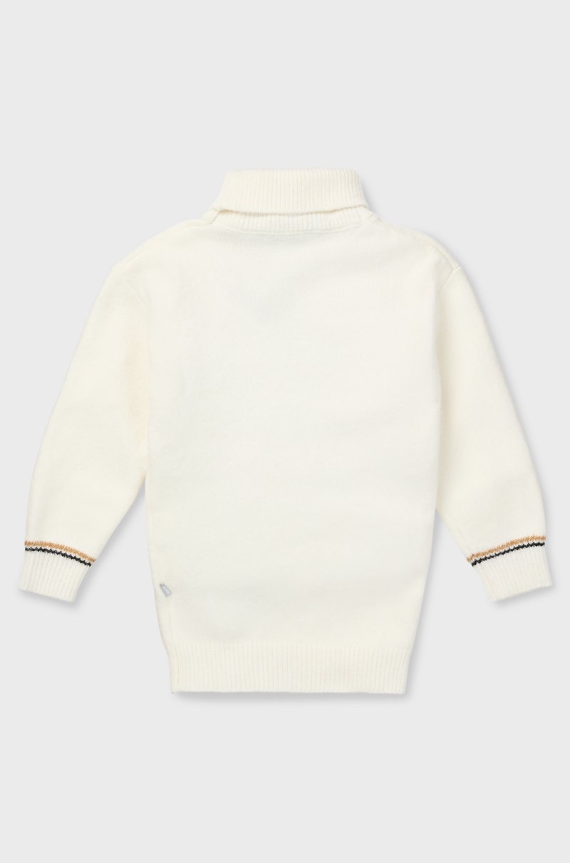 Hugo Boss Vestido de punto para niños con cuello vuelto y monograma Double B de estrás Tienda de fábrica