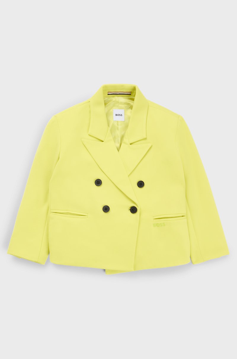 Hugo Boss Chaqueta cruzada en tejido elástico para niños Precios de Black Friday