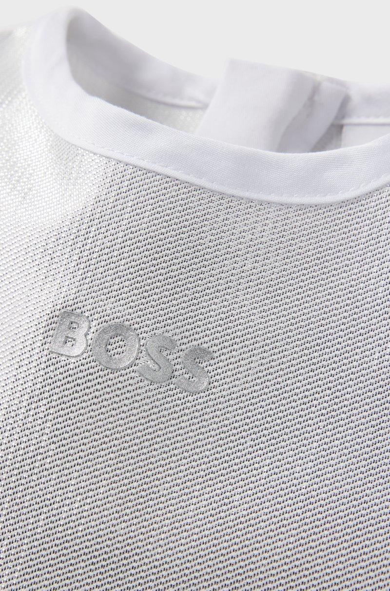 Hugo Boss Vestido estilo camiseta para niños con efecto metalizado y logo estampado Descuentos del mes