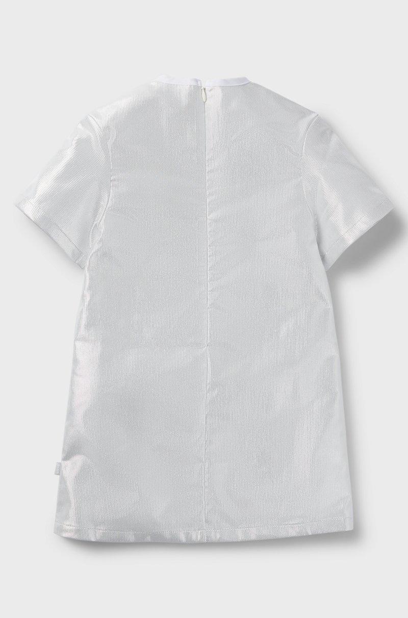 Hugo Boss Vestido estilo camiseta para niños con efecto metalizado y logo estampado Descuentos del mes