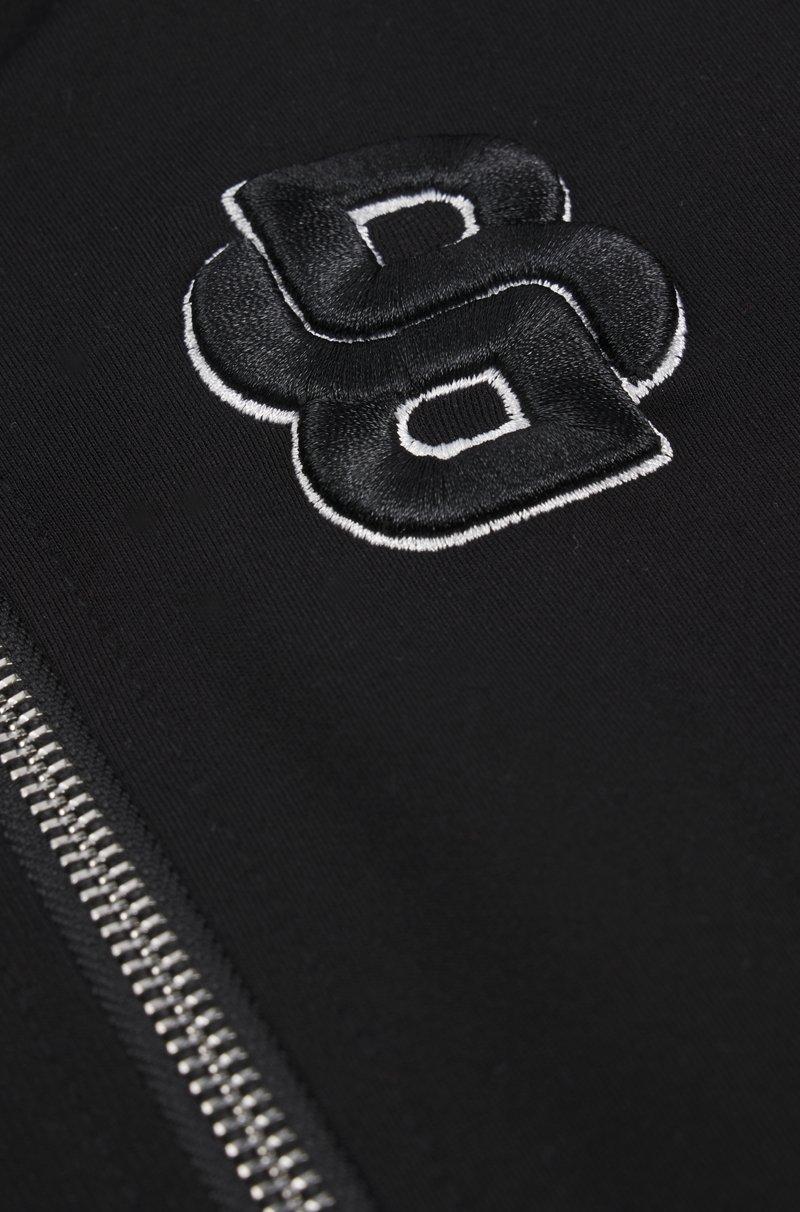Hugo Boss Cárdigan para niños con cremallera y monograma Double B Oferta exclusiva
