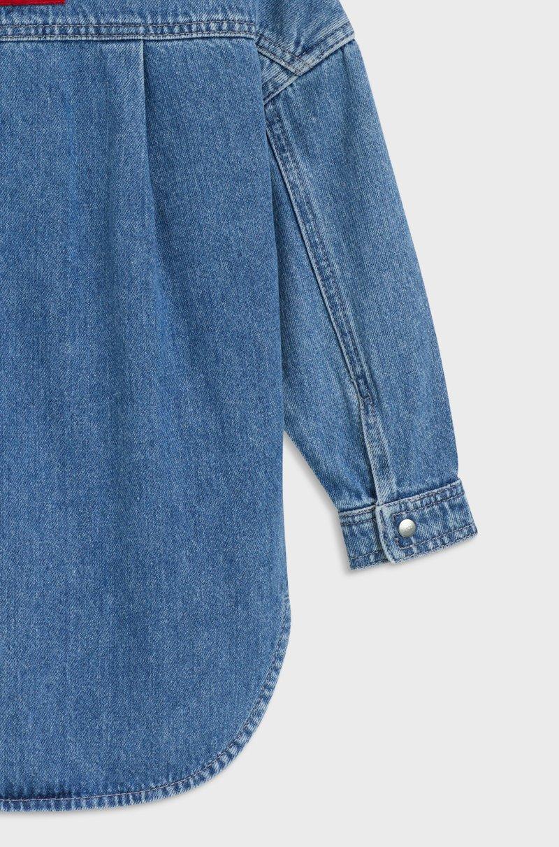 Hugo Boss Camisa en denim holgada para niños Descuento por venta flash