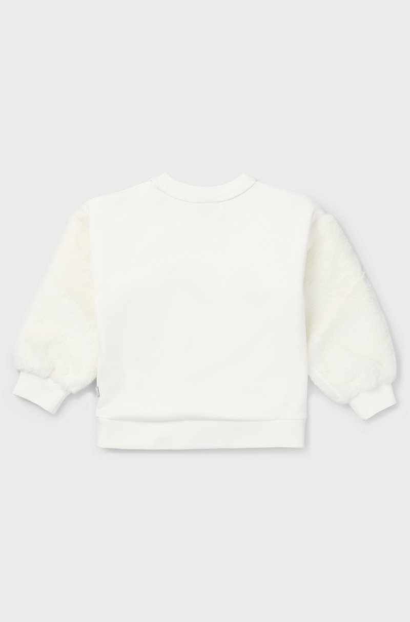 Hugo Boss Sudadera para niños con monograma Double B de efecto metalizado Ofertas de temporada