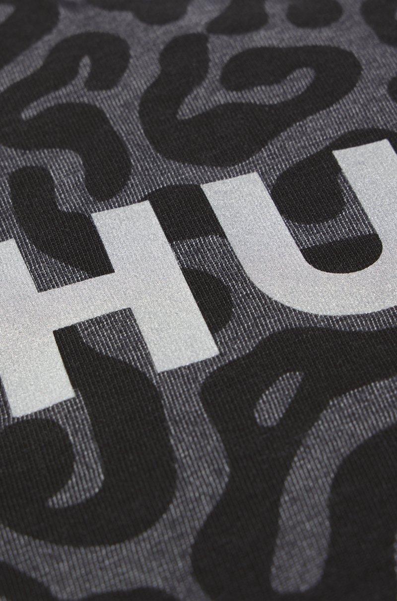 Hugo Boss Camiseta de algodón para niños con logo brillante y estampado de guepardo Grandes ahorros
