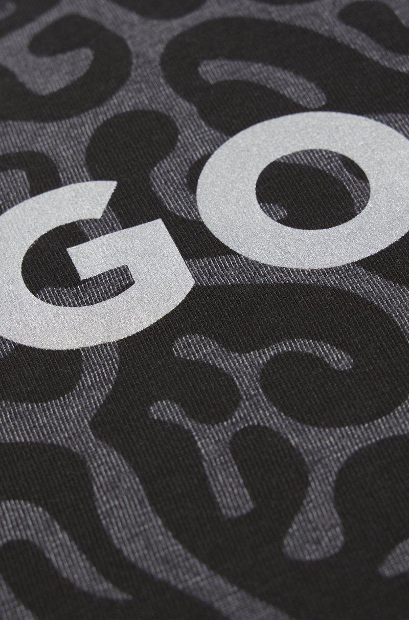 Hugo Boss Camiseta de algodón para niños con logo brillante y estampado de guepardo Grandes ahorros