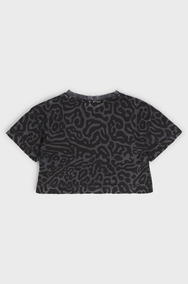 Hugo Boss Camiseta de algodón para niños con logo brillante y estampado de guepardo Grandes ahorros