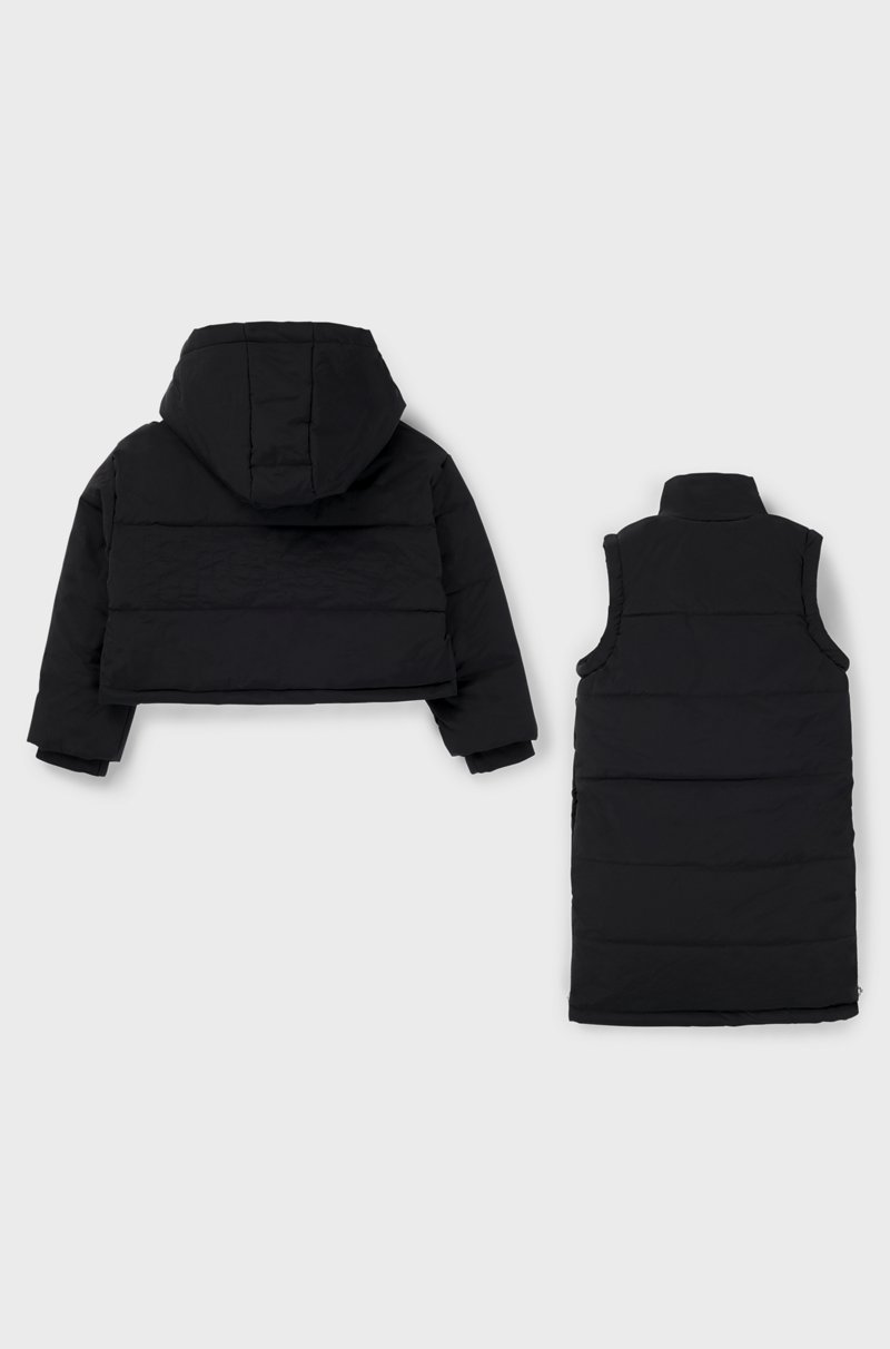 Hugo Boss Chaqueta acolchada tres en uno para niños con detalles de logo Rebajas de fin de temporada