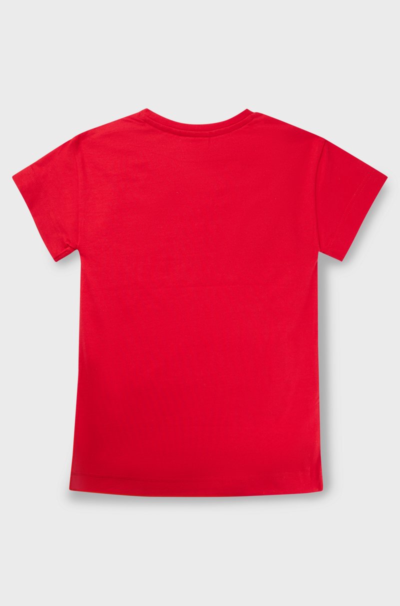 Hugo Boss Vestido estilo camiseta de punto de algodón para niños con ilustración de logo con tachuelas Rebajas
