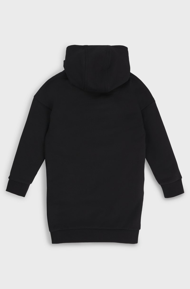 Hugo Boss Vestido con capucha para niños en algodón elástico con estampado de la marca En oferta