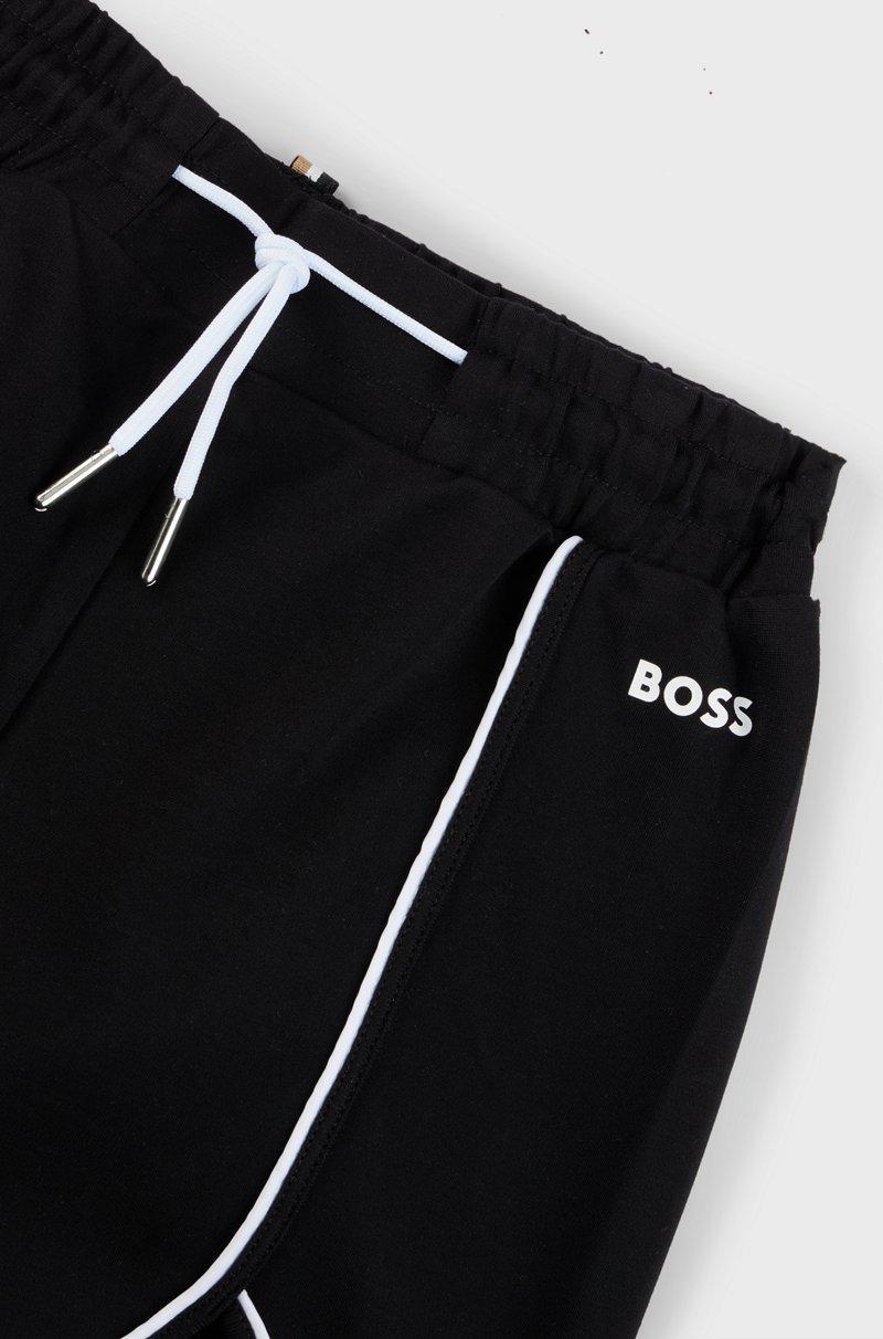 Hugo Boss Shorts para niños en tejido elástico con ribetes y logo Gran oferta