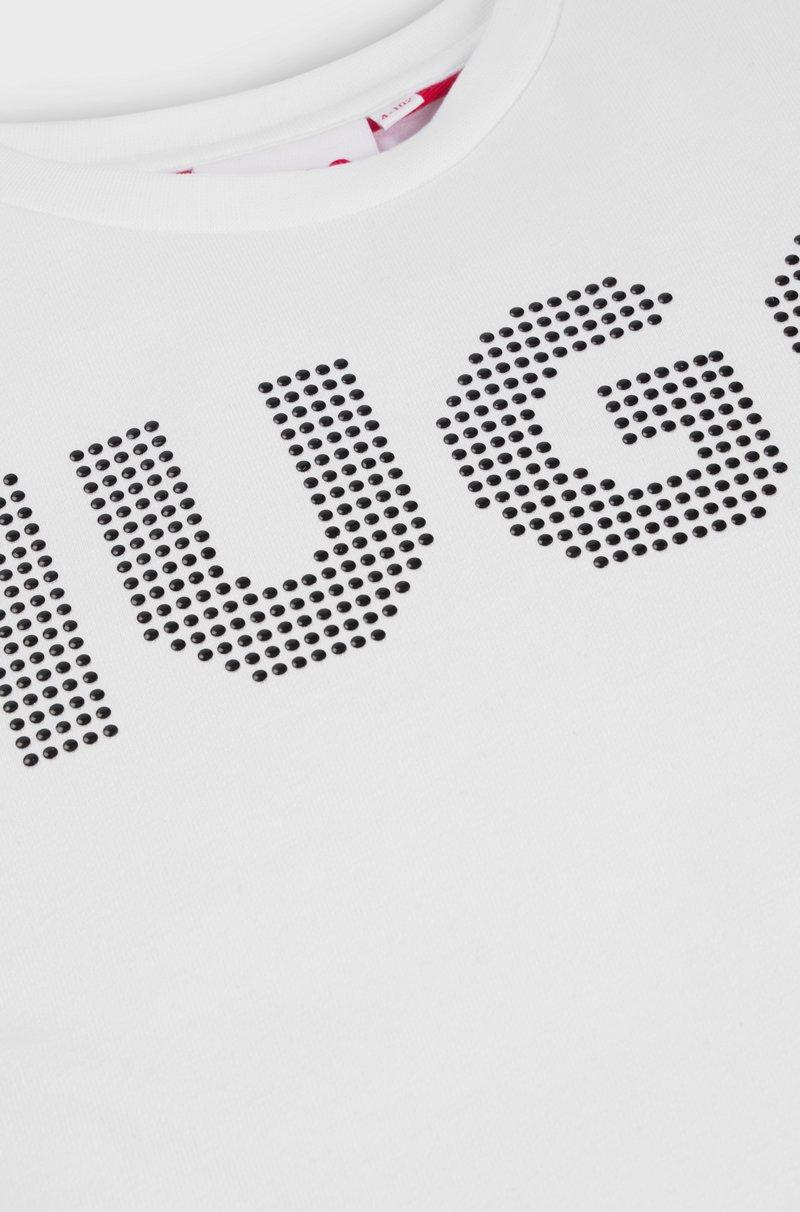 Hugo Boss Camiseta para niños en algodón con logo tachonado Rebajas baratas