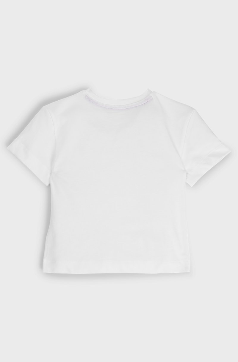 Hugo Boss Camiseta para niños en algodón con logo tachonado Rebajas baratas