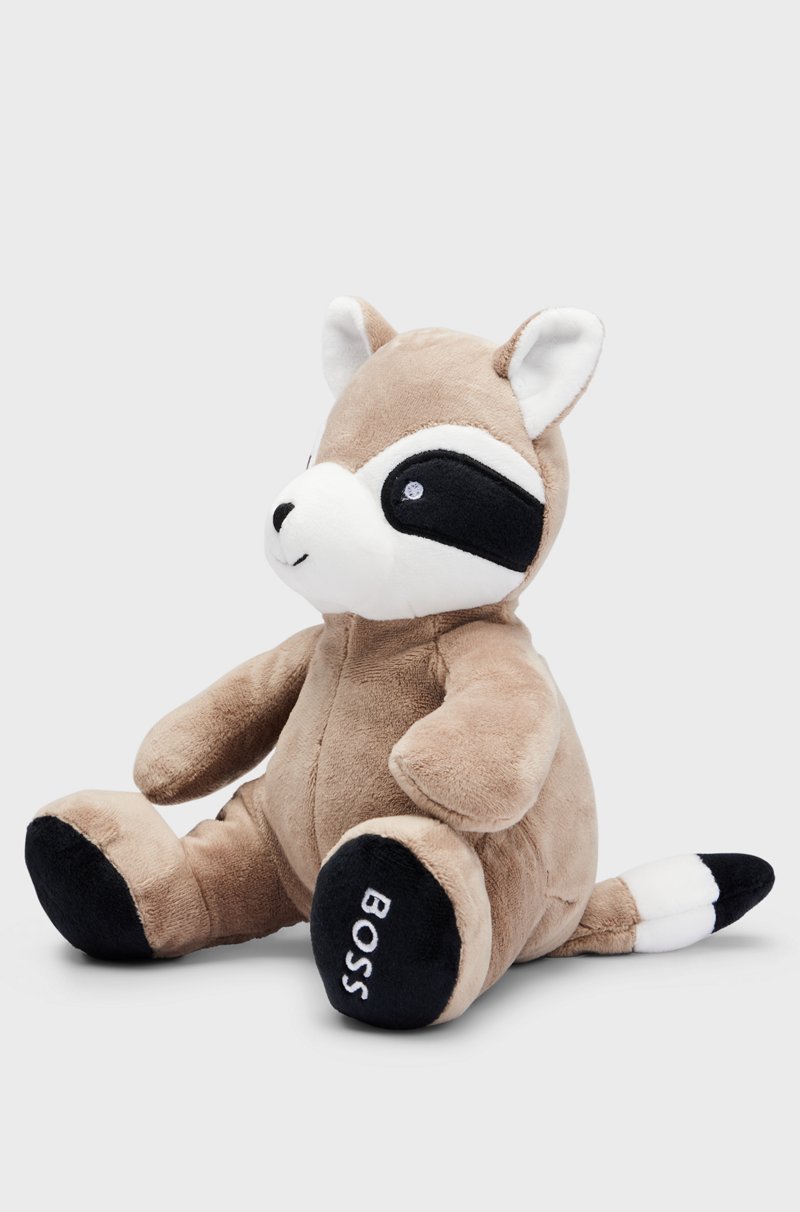 Hugo Boss Peluche de panda rojo con logo bordado para bebés Ventas relámpago