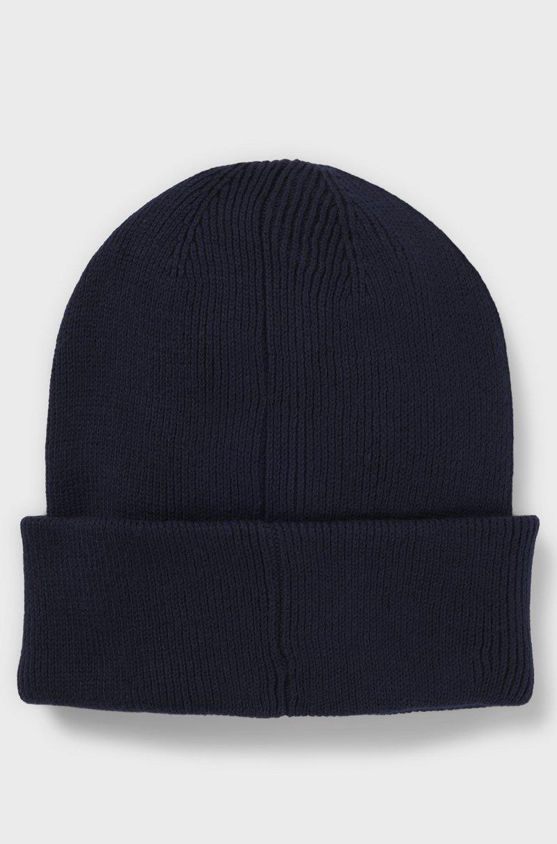 Hugo Boss Gorro de punto de algodón para niños con logo de efecto de goma Envío gratis