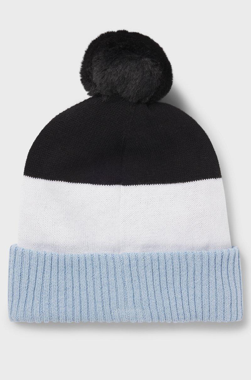 Hugo Boss Gorro de punto multicolor con pompón para niños Solo hoy