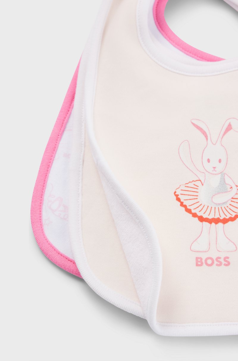 Hugo Boss Set de tres baberos para bebé con logos en caja de regalo Promoción trimestral