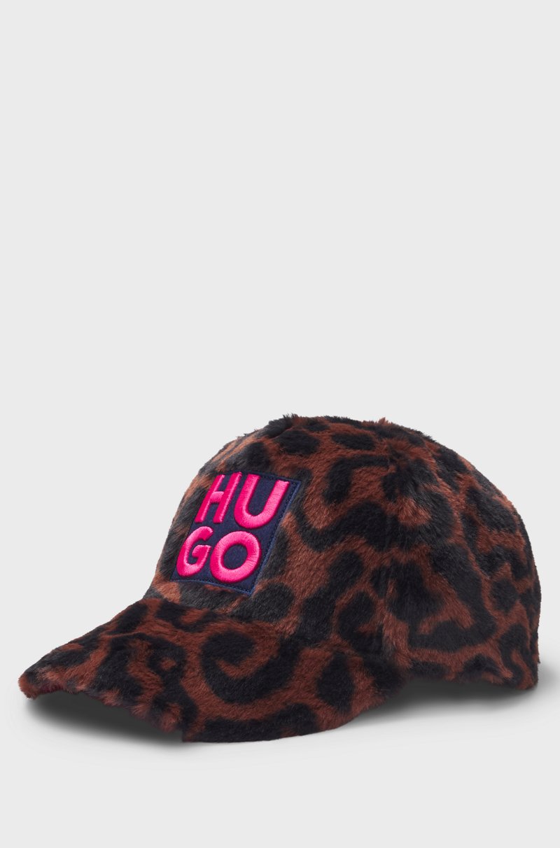 Hugo Boss Gorra para niños en imitación de piel con logo apilado y estampado de guepardo Solo queda un día