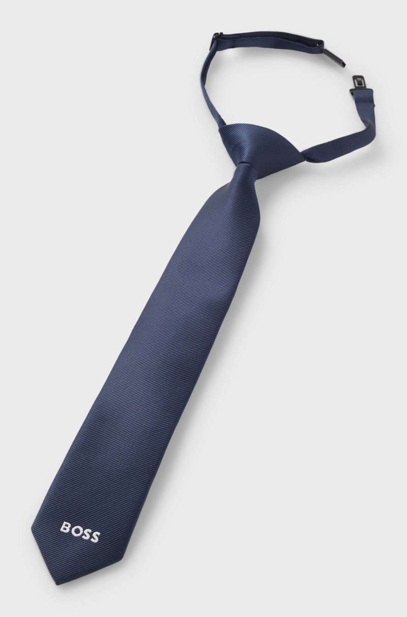 Hugo Boss Corbata para niños preanudada y con cierre ajustable en caja de regalo