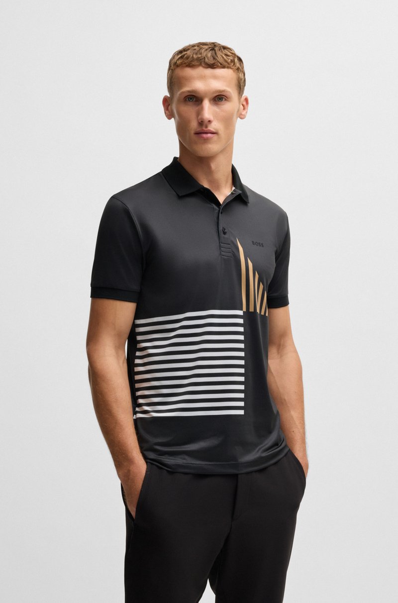 Hugo Boss Polo Paddy Active de punto elástico con estampado digital