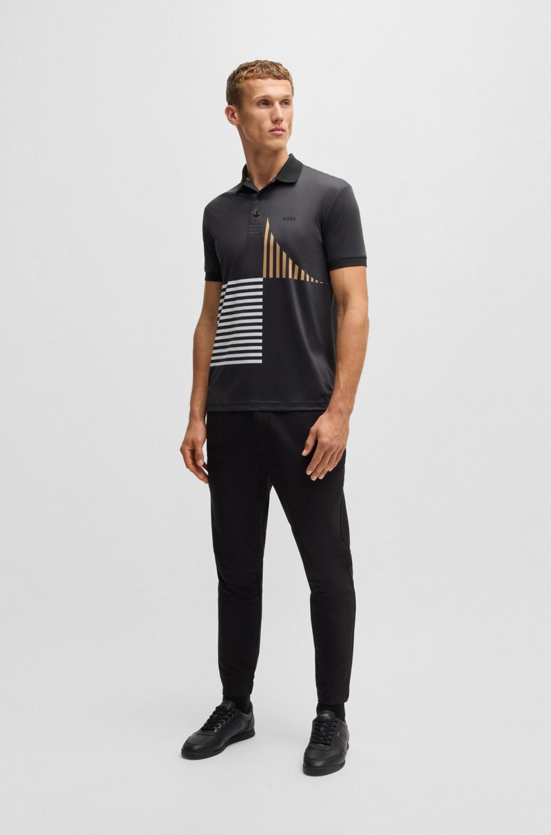 Hugo Boss Polo Paddy Active de punto elástico con estampado digital Libre de impuestos