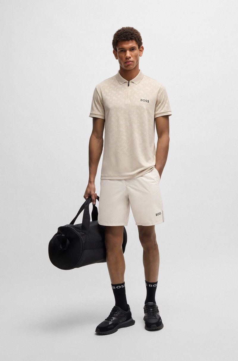 Hugo Boss Shorts de tenis activos en tejido superelástico de secado rápido Última moda
