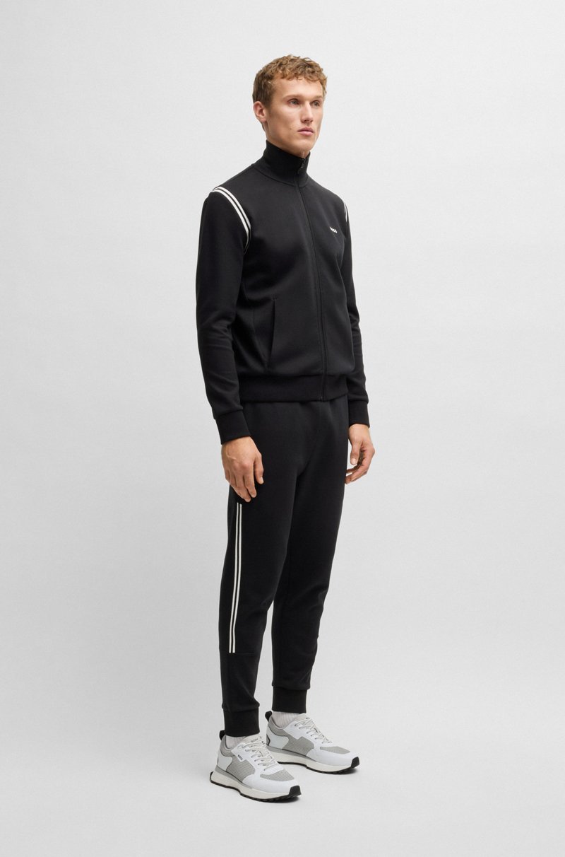 Hugo Boss Conjunto de Chándal regular fit de algodón elástico con apliques a rayas