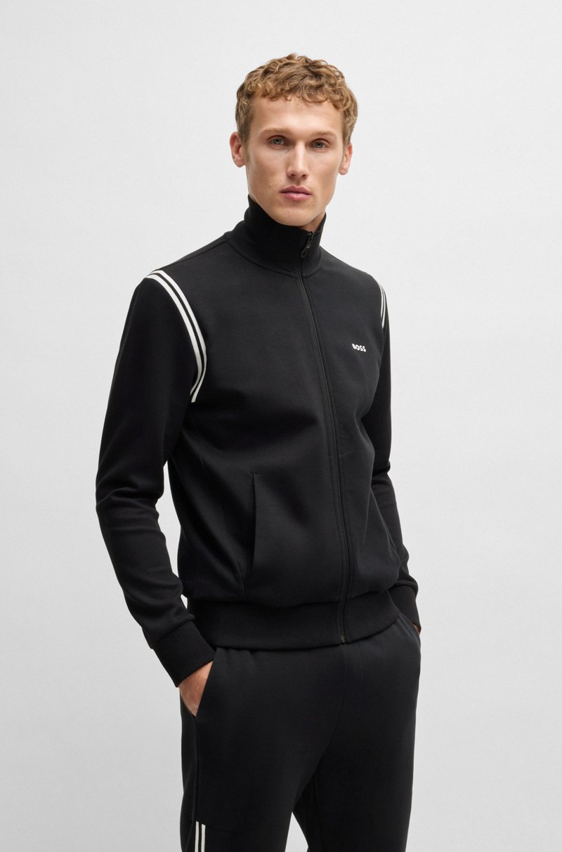 Hugo Boss Conjunto de Chándal regular fit de algodón elástico con apliques a rayas Descuento por venta flash