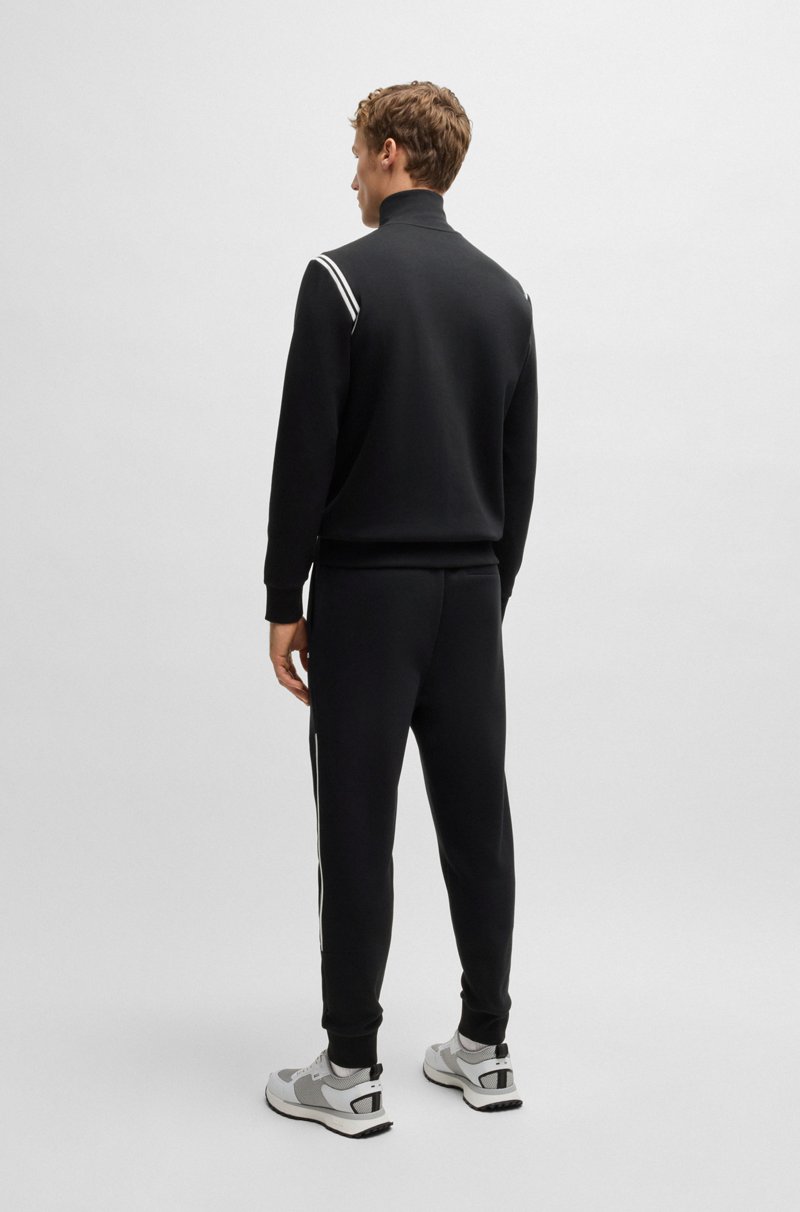 Hugo Boss Conjunto de Chándal regular fit de algodón elástico con apliques a rayas Descuento por venta flash