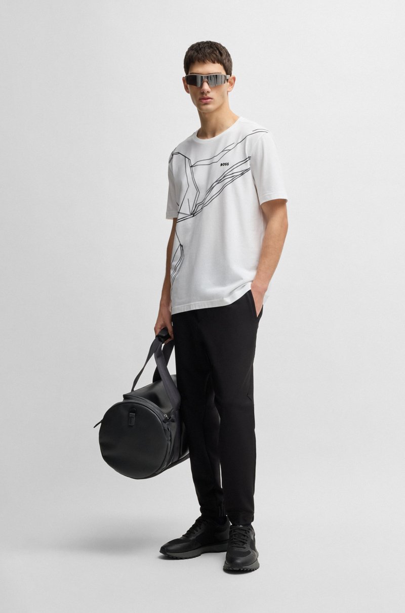 Hugo Boss Camiseta de algodón elástico con estampado degradado Ofertas de temporada