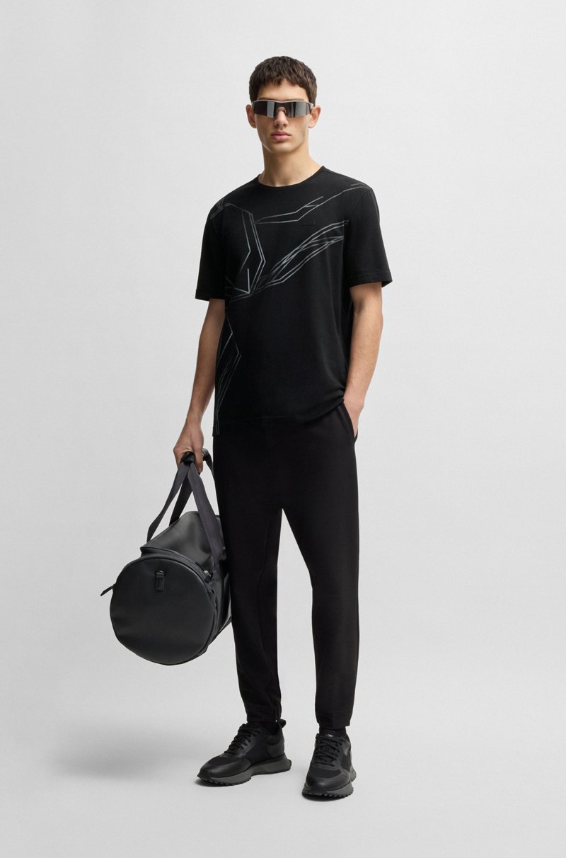 Hugo Boss Camiseta de algodón elástico con estampado degradado Outlet online