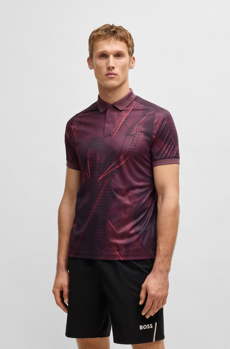 Hugo Boss Polo Active Paddy con estampado gráfico y protección UV