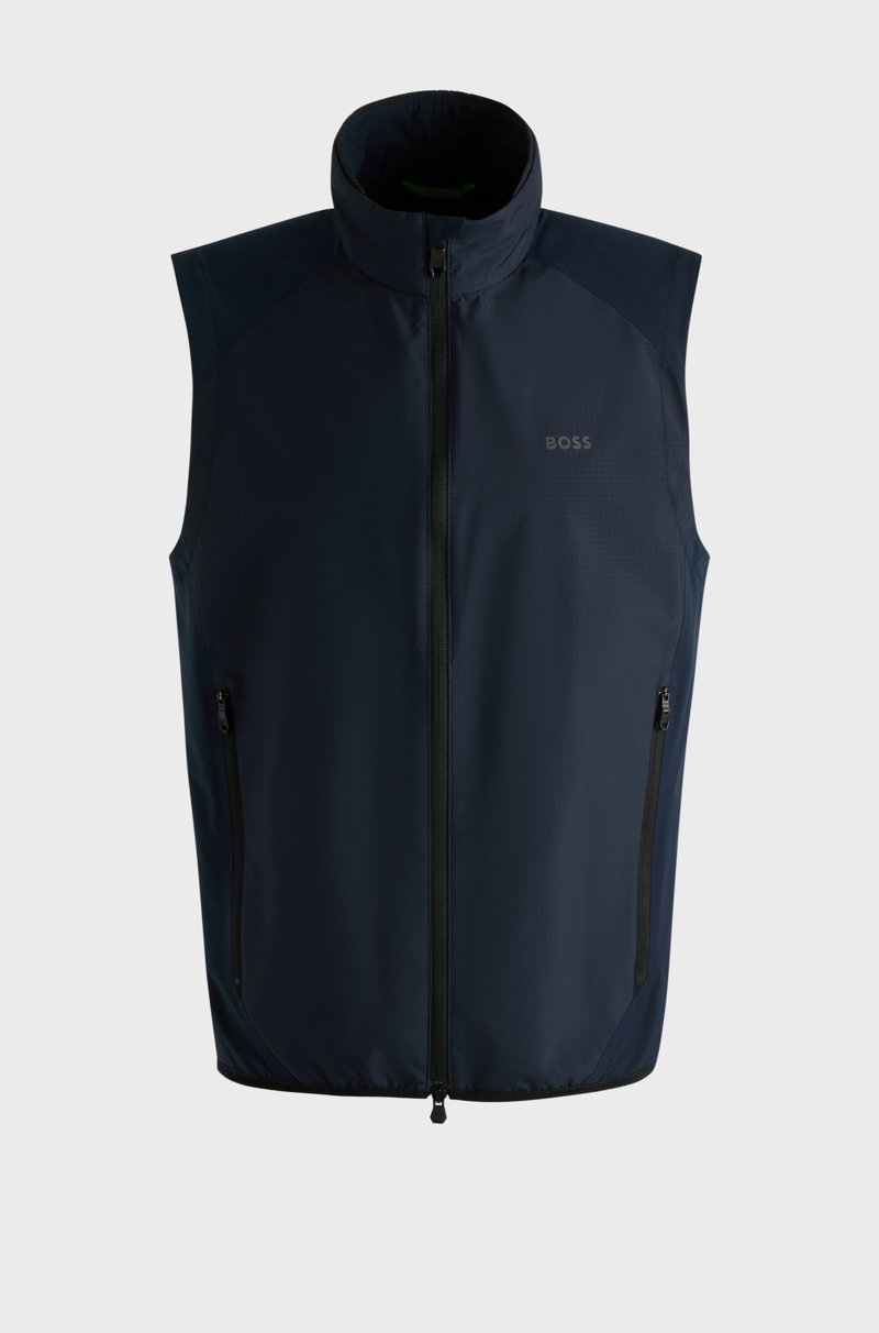 Hugo Boss Chaleco de golf repelente al agua con detalles reflectantes decorativos Liquidación
