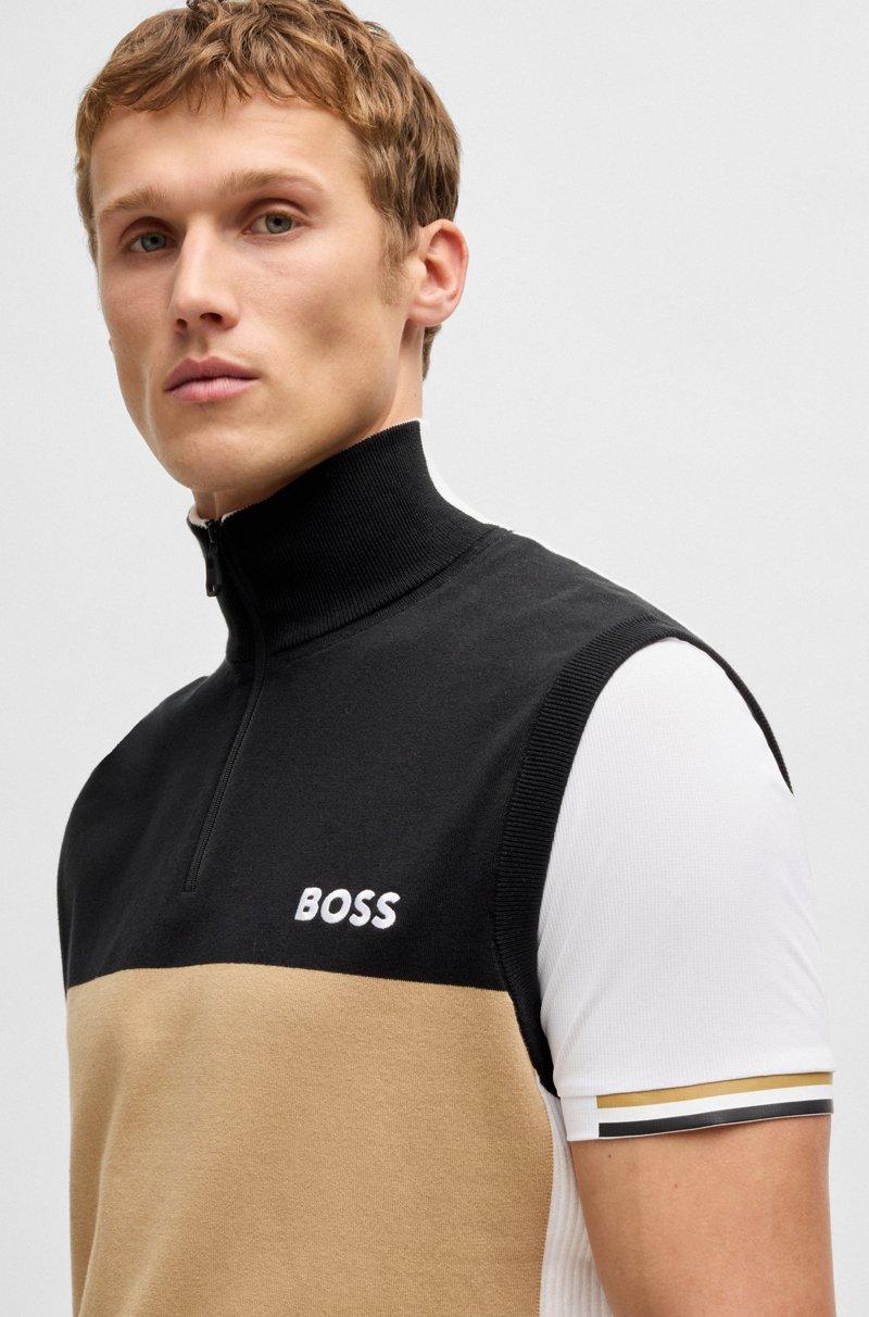 Hugo Boss Jersey activo sin mangas en tejido elástico con logo de diseño Mejor oferta