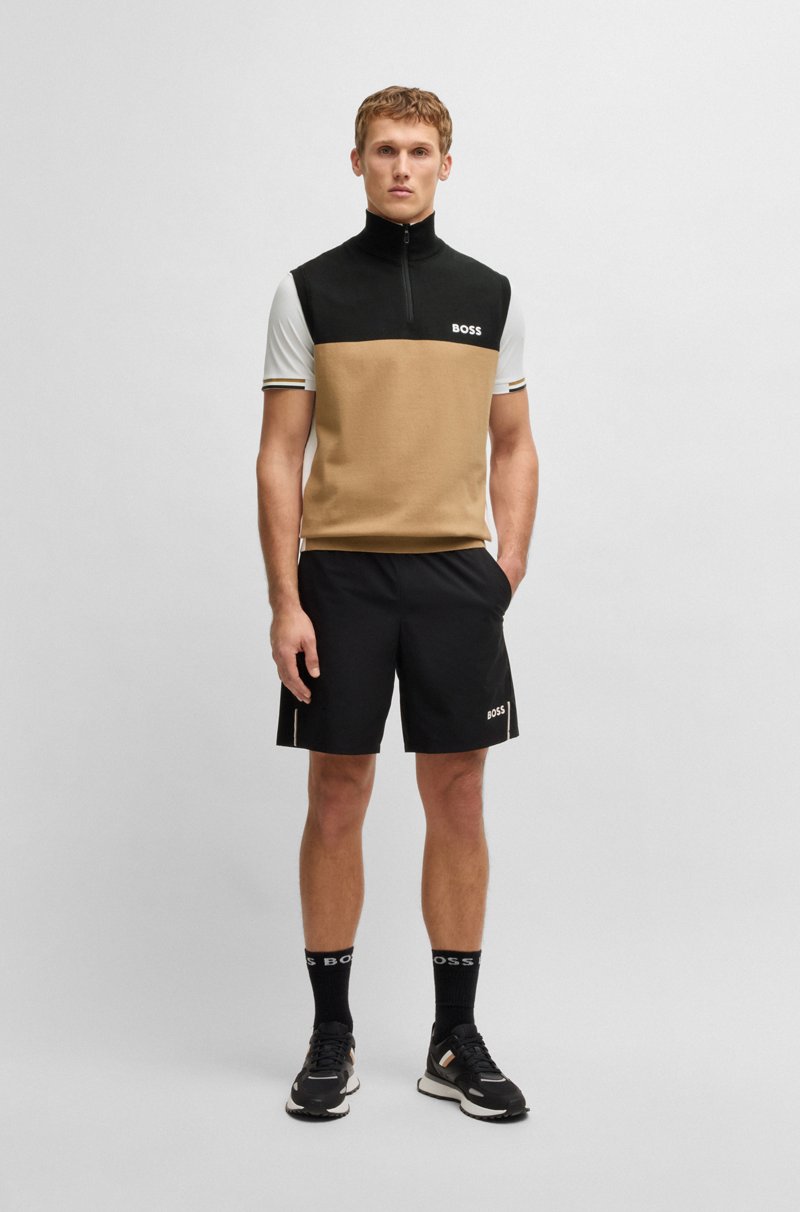Hugo Boss Jersey activo sin mangas en tejido elástico con logo de diseño Mejor oferta
