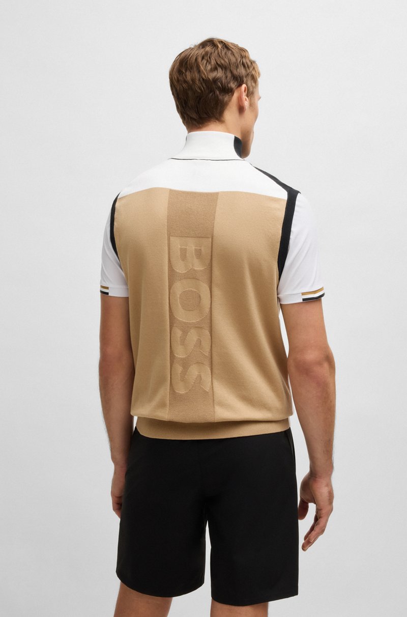 Hugo Boss Jersey activo sin mangas en tejido elástico con logo de diseño Mejor oferta
