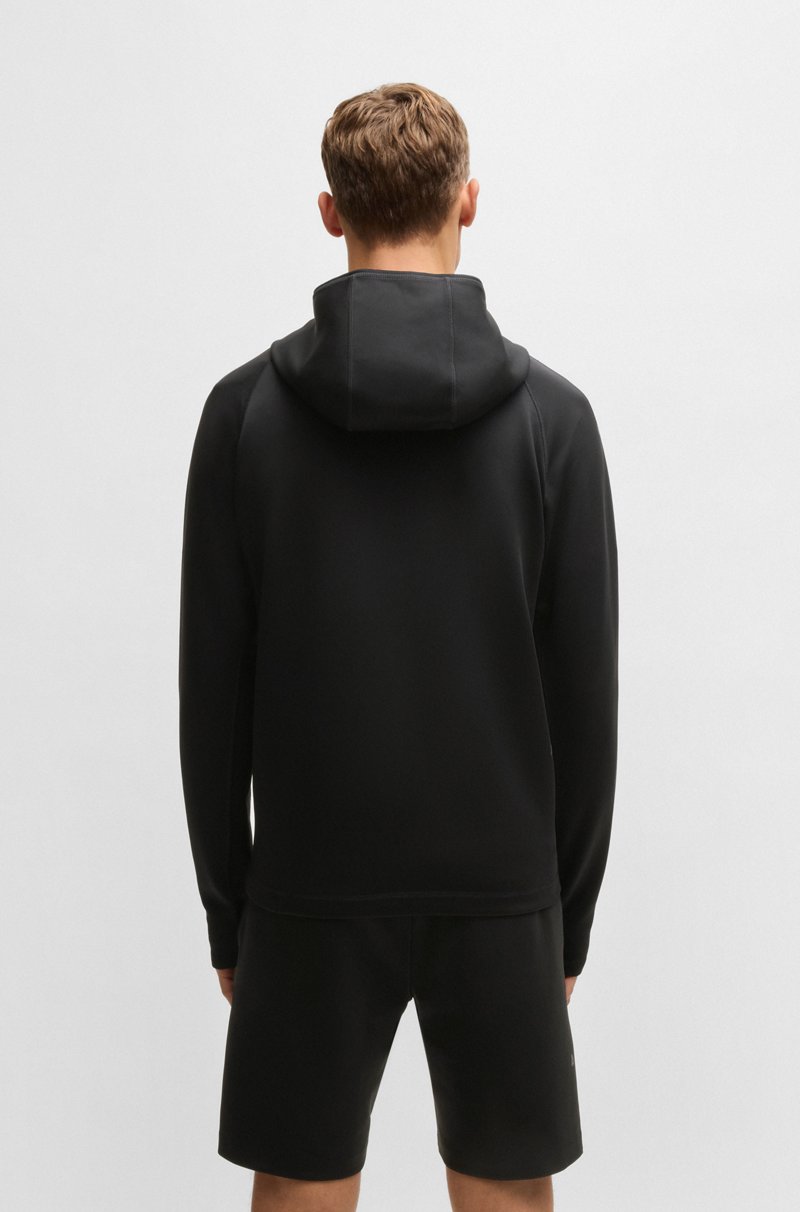 Hugo Boss Sudadera con capucha y cremallera con elástico activo y control de la humedad Rebajas top
