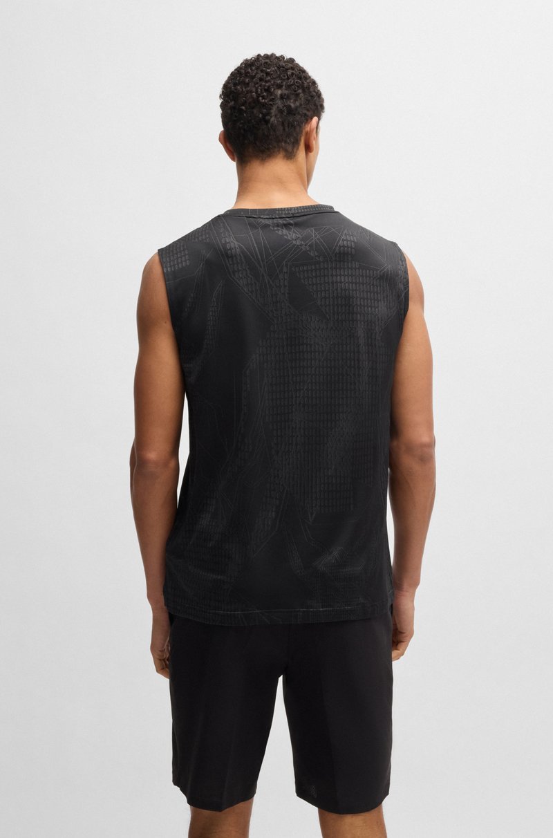Hugo Boss Camiseta activa sin mangas en tejido elástico en jacquard Envío gratis