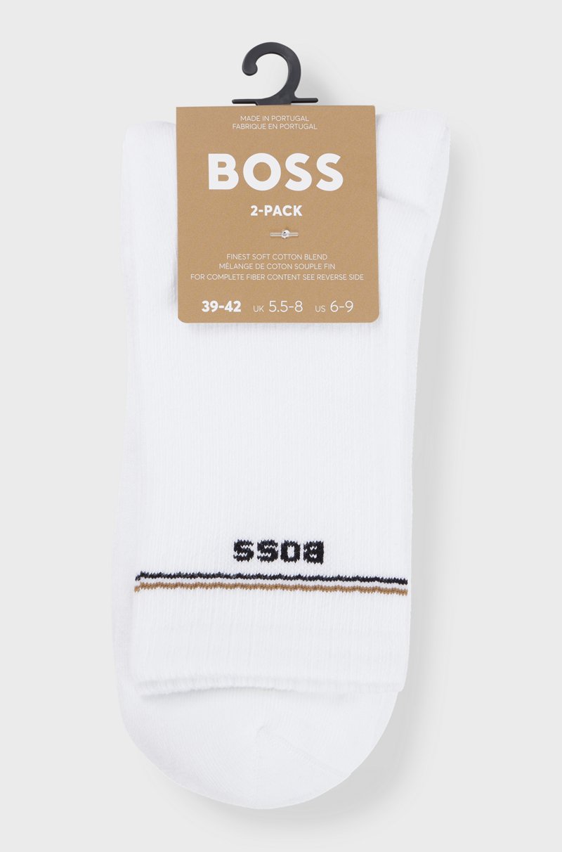 Hugo Boss Paquete de 2 pares de calcetines cortos con detalles de logos Precio de fábrica