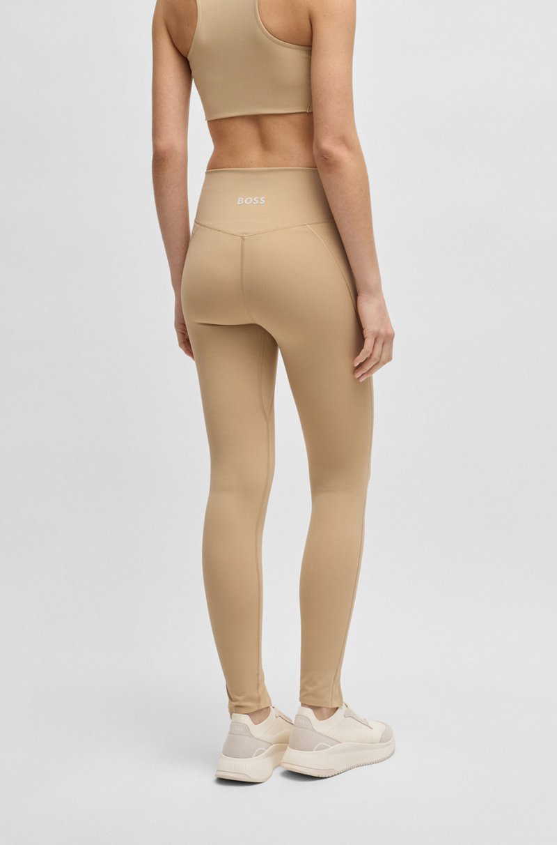 Hugo Boss Leggings activos en tejido interlock elástico con aberturas en los bajos Tienda de fábrica