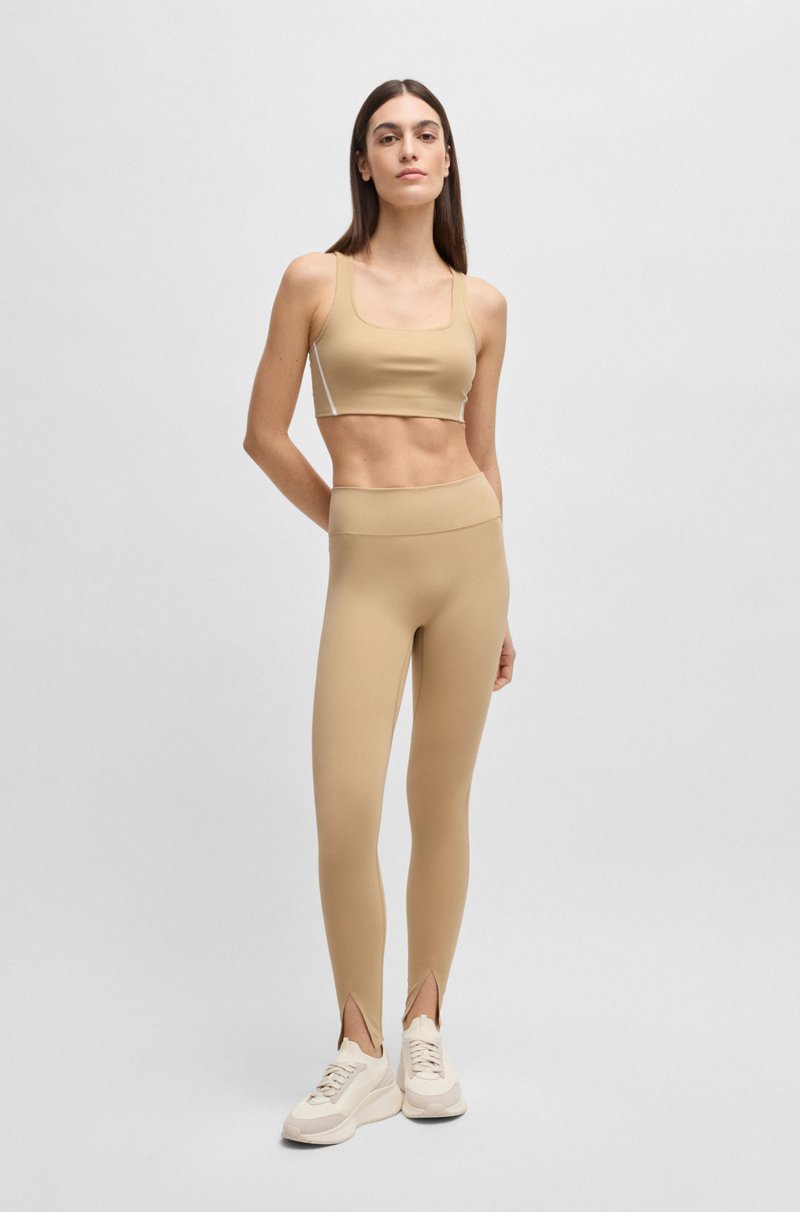 Hugo Boss Leggings activos en tejido interlock elástico con aberturas en los bajos Tienda de fábrica