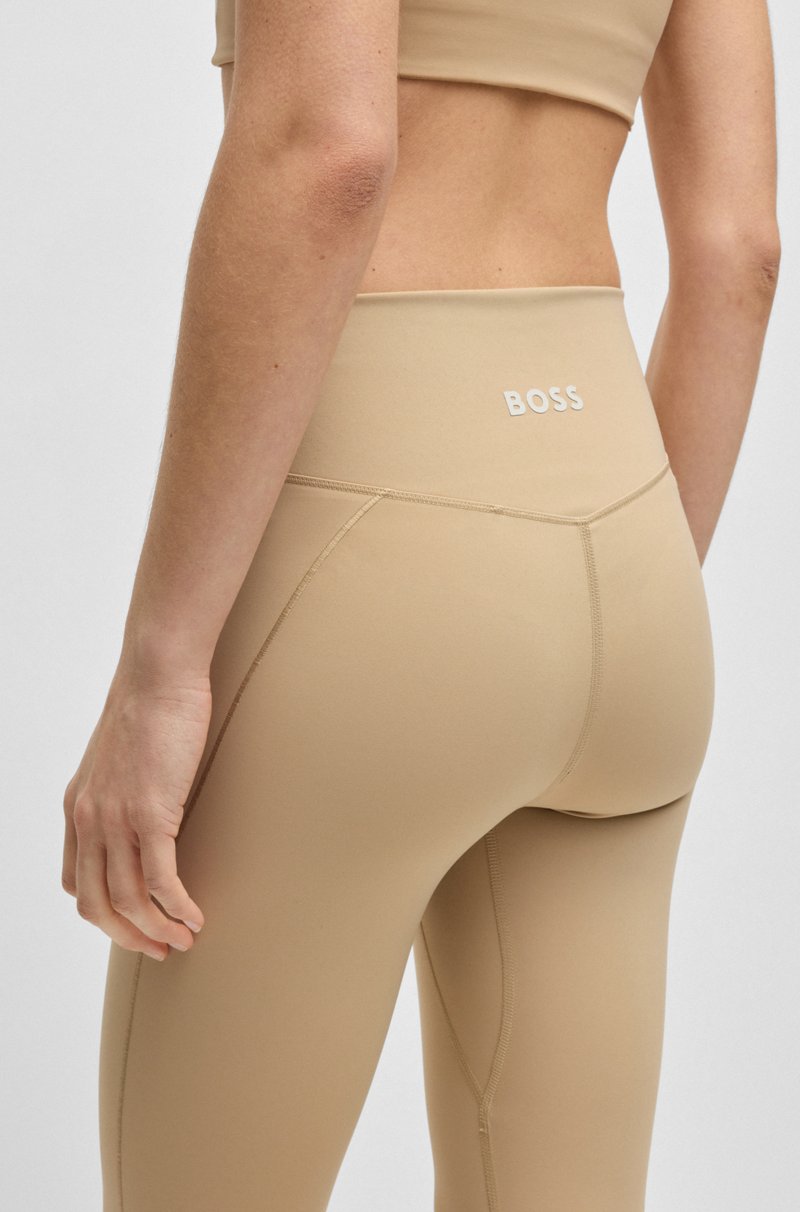 Hugo Boss Leggings activos en tejido interlock elástico con aberturas en los bajos Tienda de fábrica