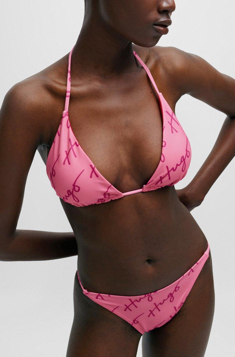 Hugo Boss Braguita de bikini de secado rápido con logos caligrafiados Ahorra y exporta