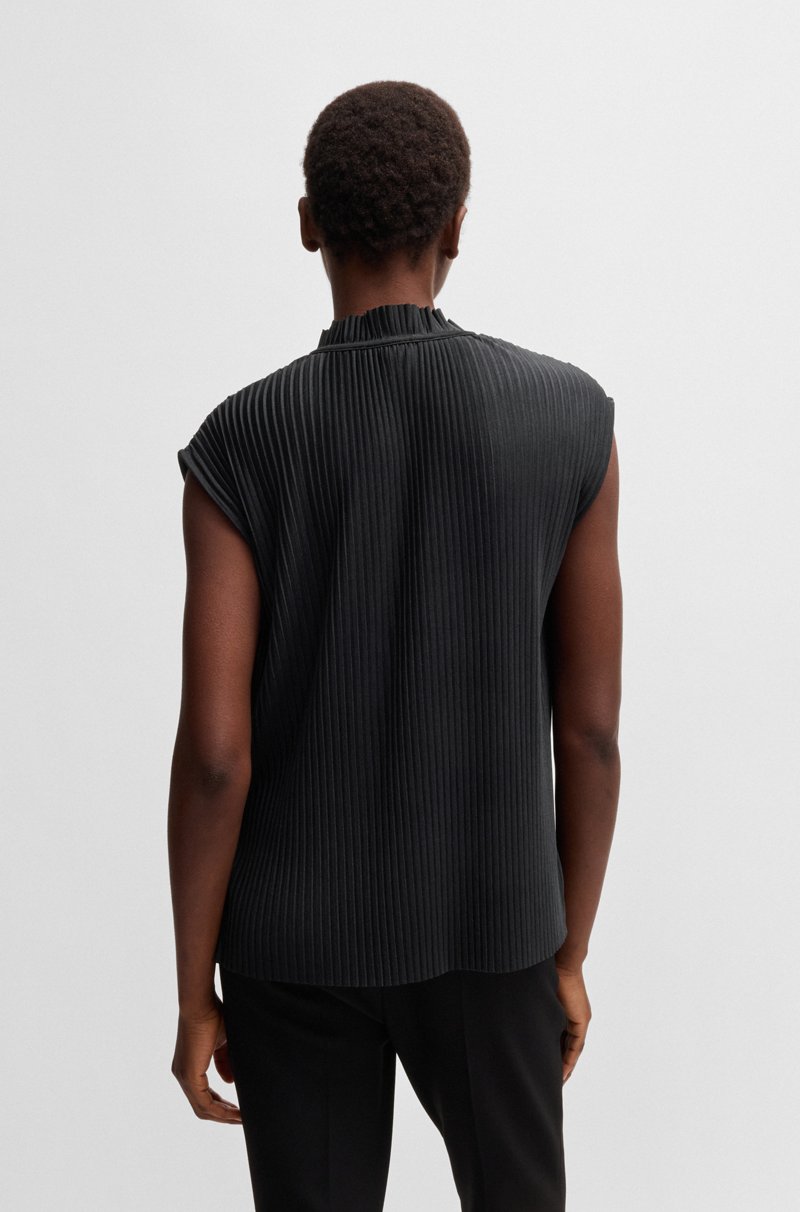 Hugo Boss Top sin mangas en tejido elástico con pliegues plisados En oferta