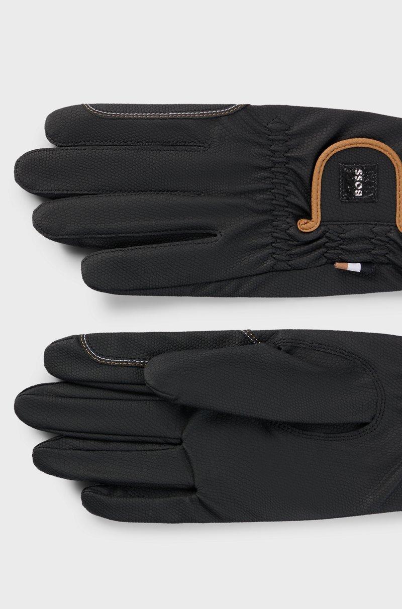 Hugo Boss Guantes de equitación en piel sintética Grandes ahorros