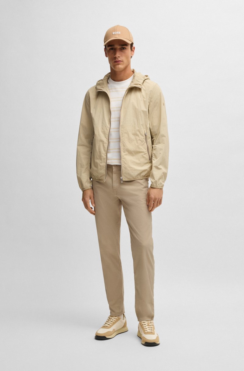 Hugo Boss Pantalones regular fit Maine de sarga de algodón elástico Outlet online
