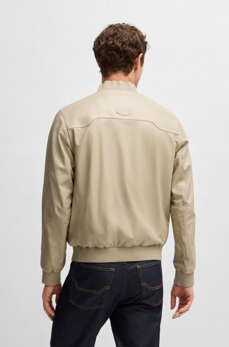 Hugo Boss Chaqueta BOSS x ASTON MARTIN de piel de napa con detalles calados Ofertas