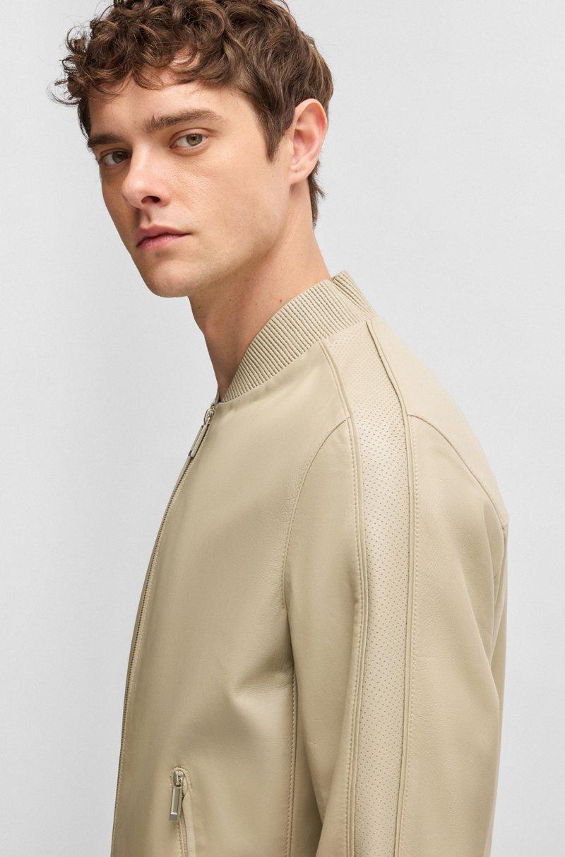 Hugo Boss Chaqueta BOSS x ASTON MARTIN de piel de napa con detalles calados Ofertas